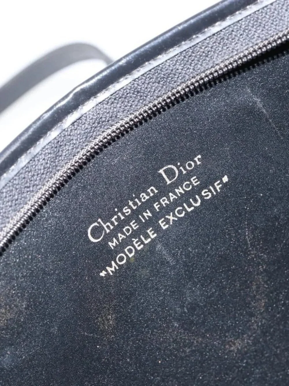 Christian Dior Trotter Canvas Shoulder Bag Black Gold - Picture 15 of 16